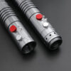 Shadow Hunter SE twin hilts showing connector ends and matching design alignment.