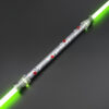 Shadow Hunter SE staff configuration with dual green blades on dark background.